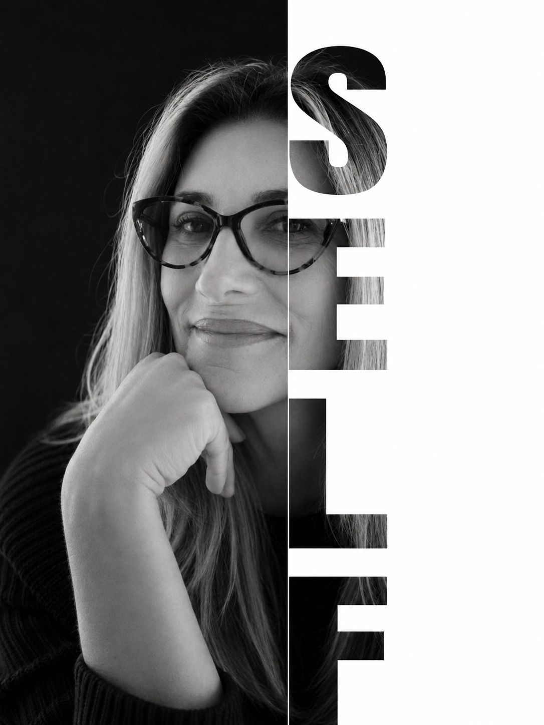 Retrato editorial em preto e branco — presença, escuta e ciência